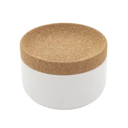 Kamenstein Ceramic Cork Salt Pig White