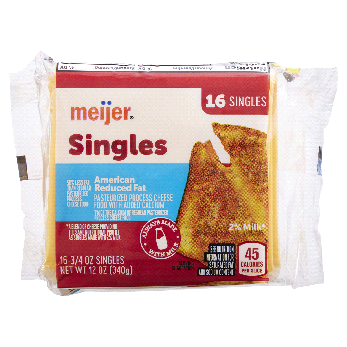 slide 1 of 25, Meijer American Cheese Singles, 12 oz