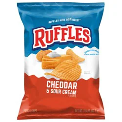 Ruffles Potato Chips Cheddar & Sour Cream Flavored 2 1/4 Oz