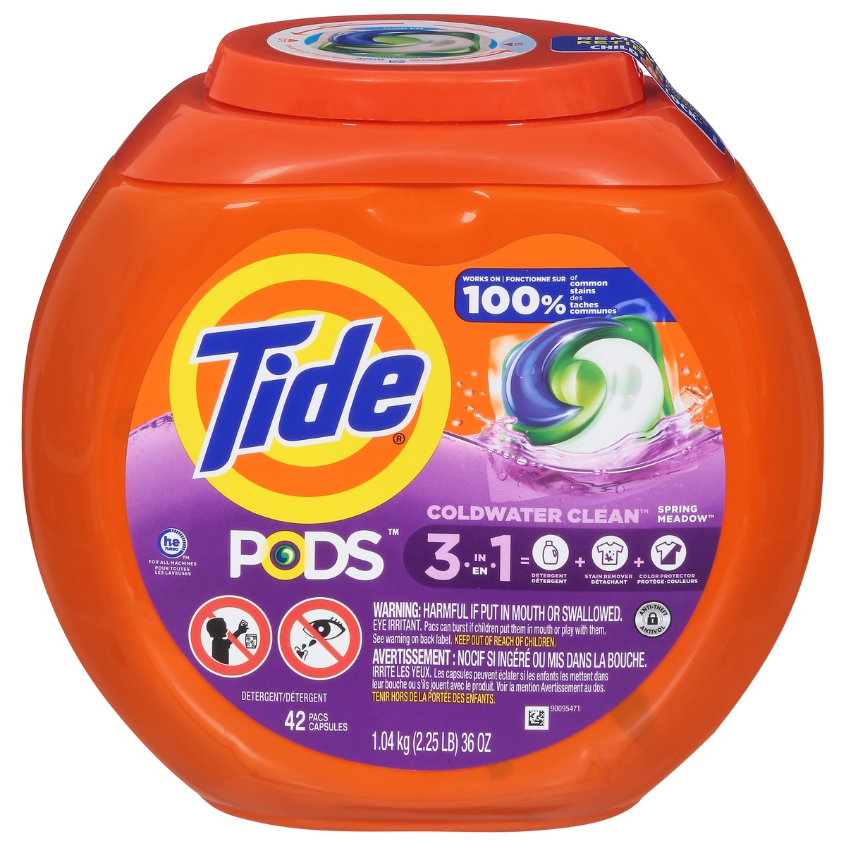 slide 1 of 1, Tide Pods Laundry Detergent Pacs - Spring Meadow - 34oz/42ct, 