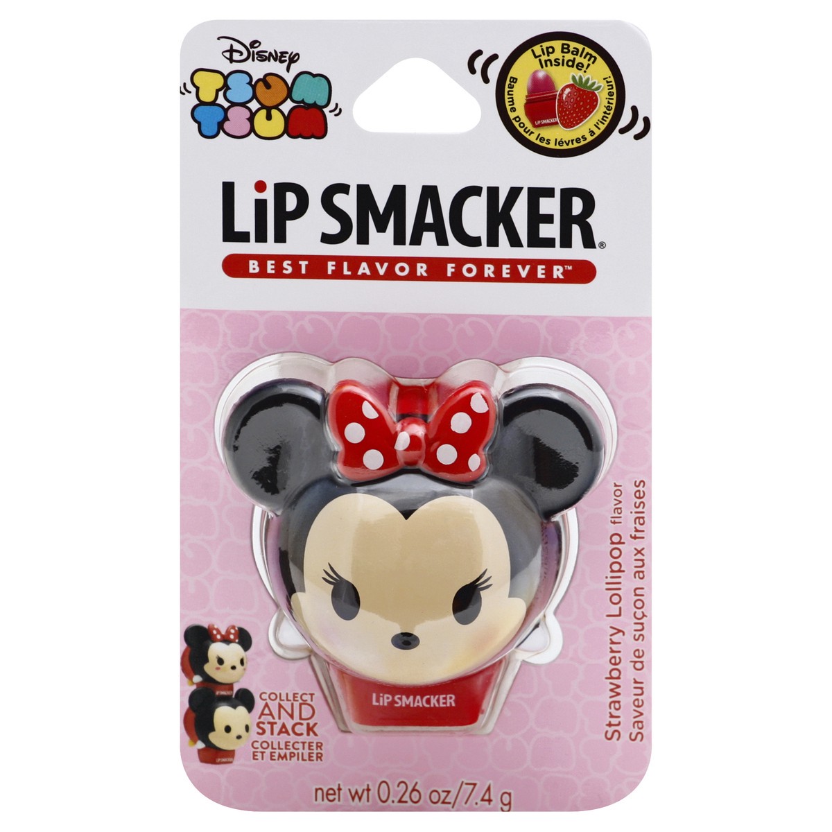 slide 4 of 10, Lip Smacker Disney Tsum Tsum Strawberry Lollipop Flavor Lip Balm 0.26 oz, 0.6 oz