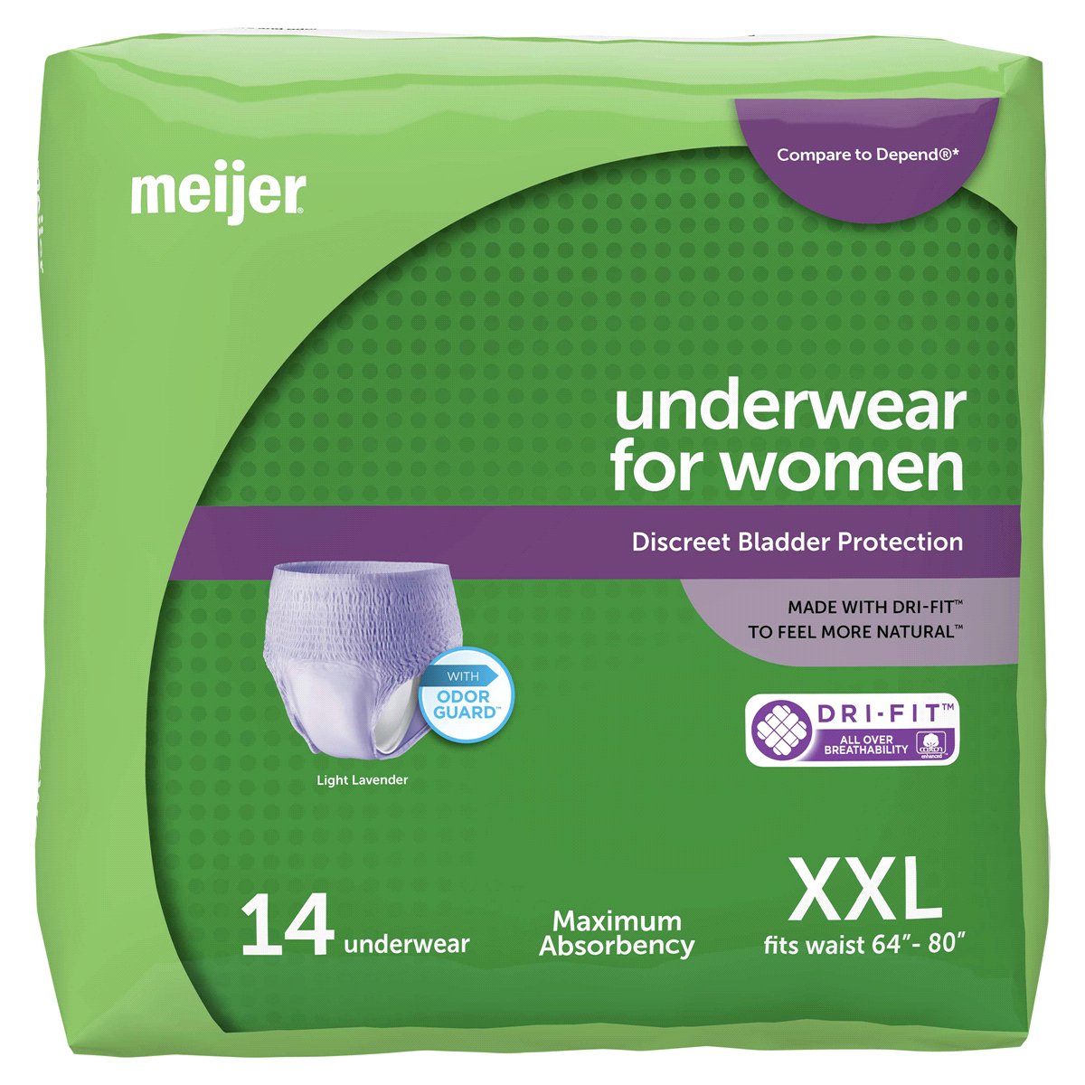 slide 16 of 17, Meijer Womens Protective Underwear Size XXL, 14 ct