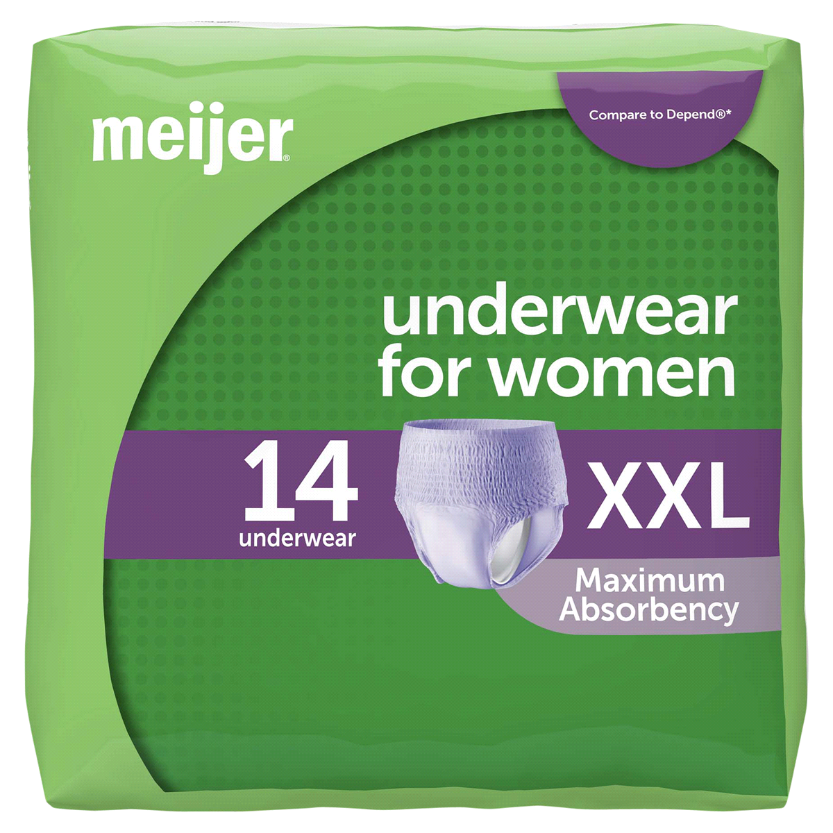 slide 1 of 17, Meijer Womens Protective Underwear Size XXL, 14 ct