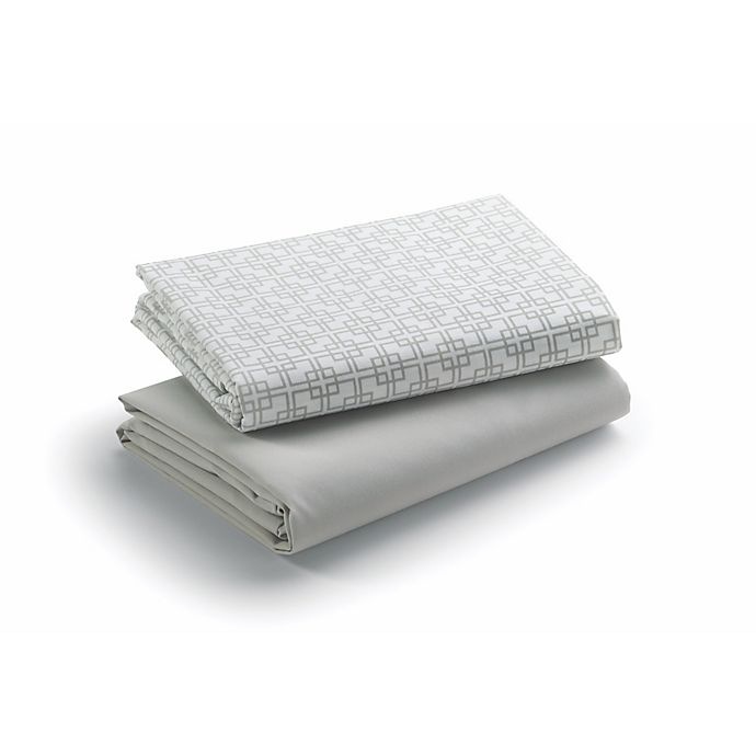 slide 1 of 3, Graco Quick Connect Playard Waterproof Fitted Sheets - Grey, 2 ct