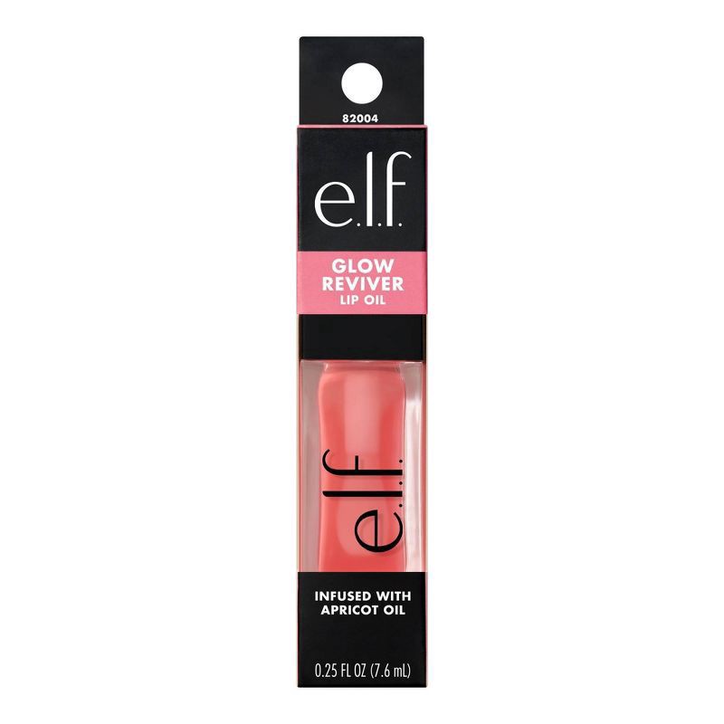 slide 10 of 11, e.l.f. Pink Quartz Glow Reviver Lip Oil 0.25 fl oz, 0.25 fl oz