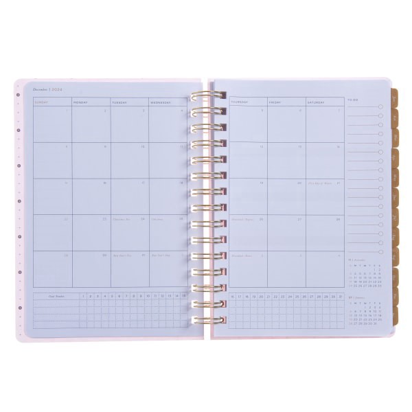 slide 3 of 5, 2025 Russell & Hazel Weekly/Monthly Acrylic Spiral Planner, 5-7/8"" X 8-1/4"", Dew, January 2025 To December 2025, 1 ct