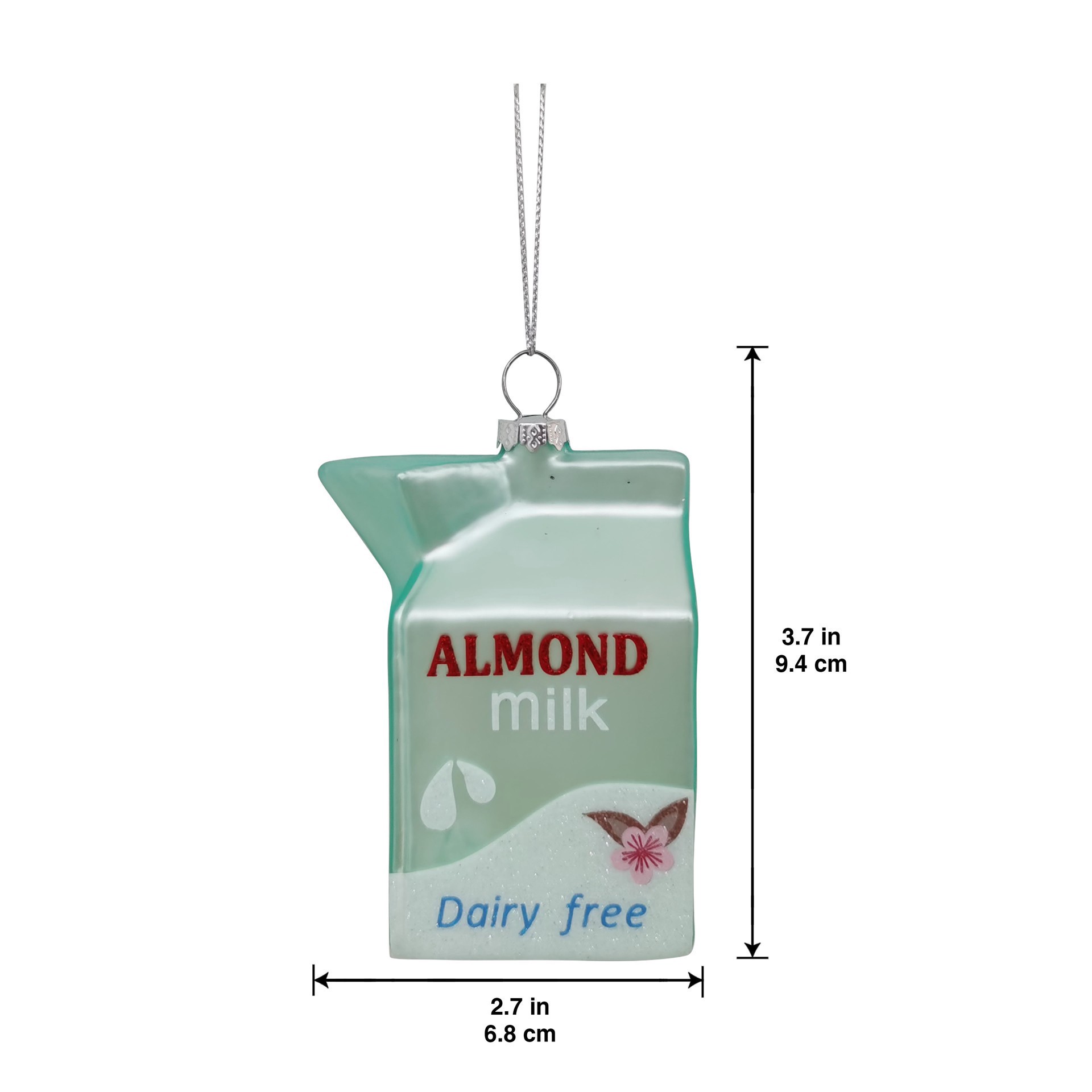 slide 3 of 3, 4.25" Almond Milk Glass Ornament By Ashland, 4.25 in