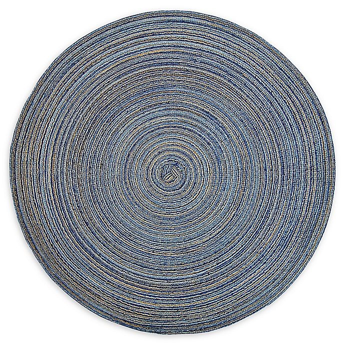 slide 1 of 5, Design Imports Variegated Round Placemats - Blue, 6 ct