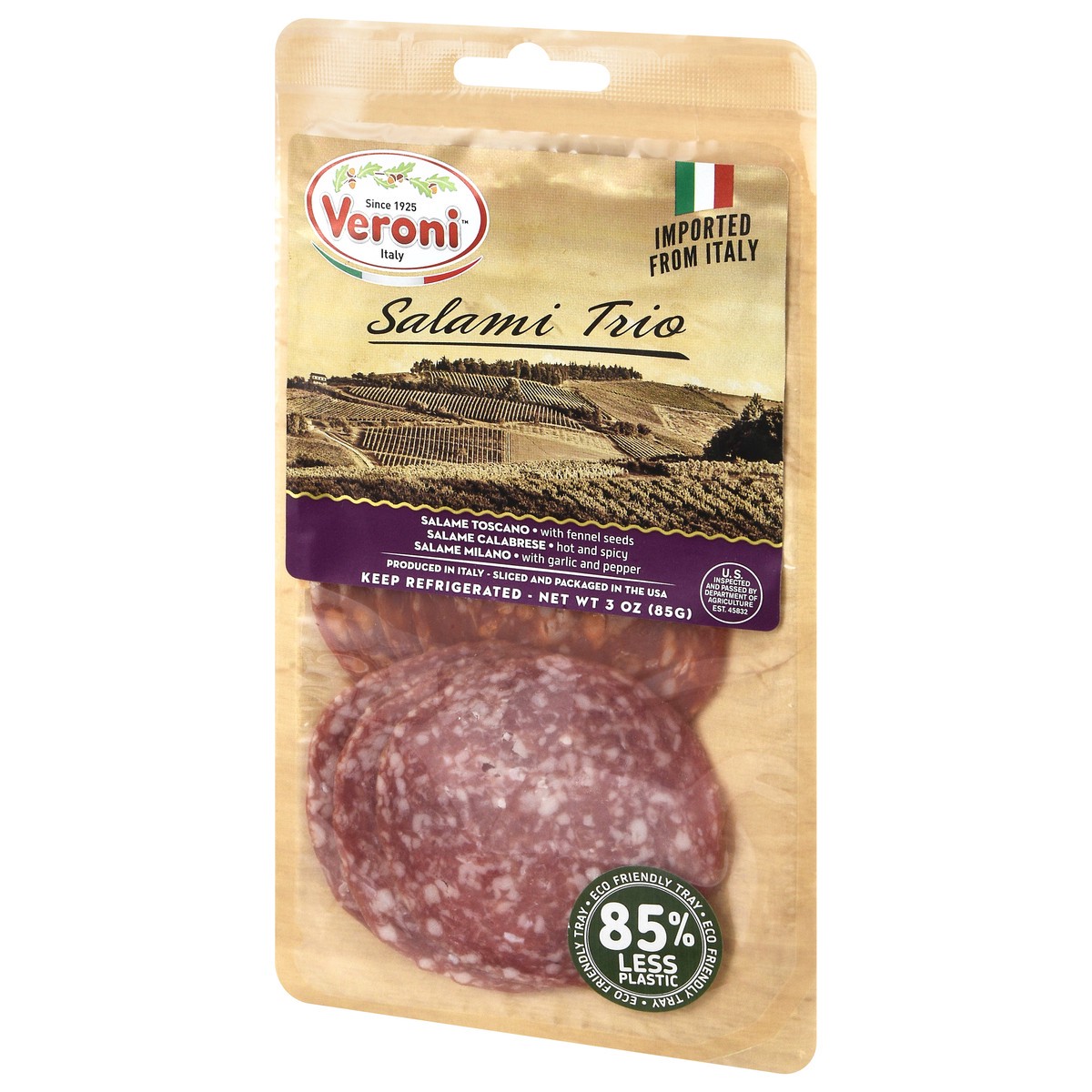 slide 2 of 14, Veroni Prescliced Salami Trio, 1 ct