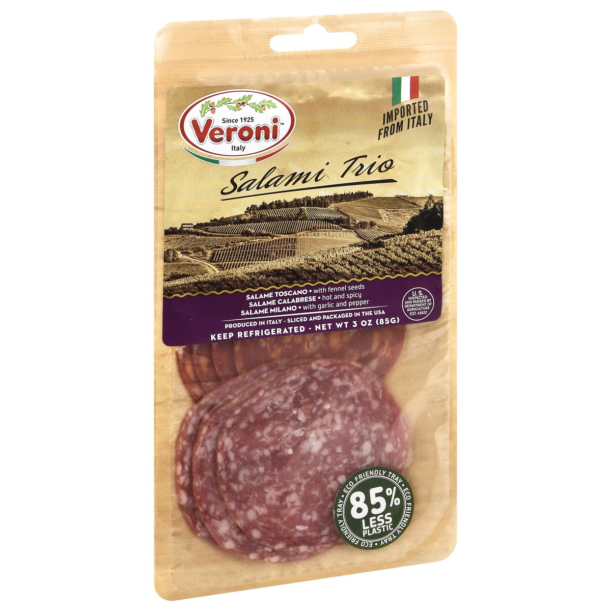 slide 12 of 14, Veroni Prescliced Salami Trio, 1 ct