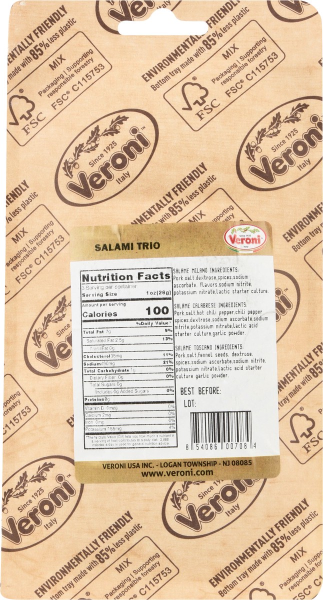 slide 13 of 14, Veroni Prescliced Salami Trio, 1 ct