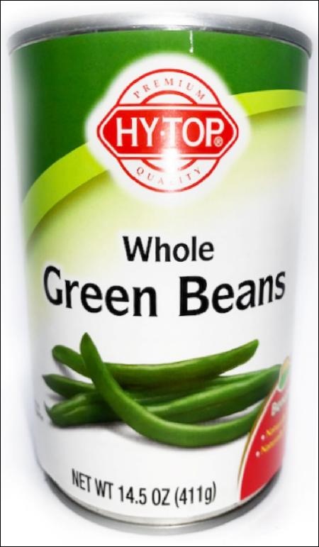 slide 1 of 1, Hy-Top Hytop Whole Green Beans, 14.5 oz