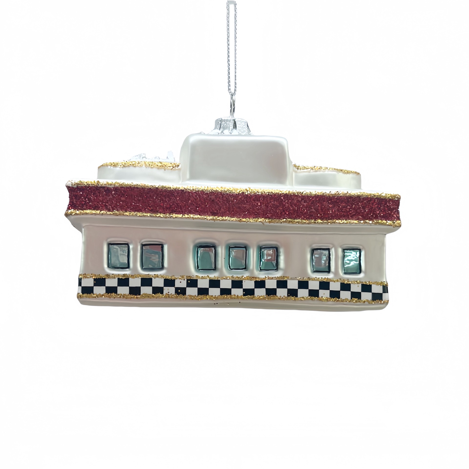 slide 3 of 3, 4.25" Diner Glass Ornament By Ashland, 4.25 in