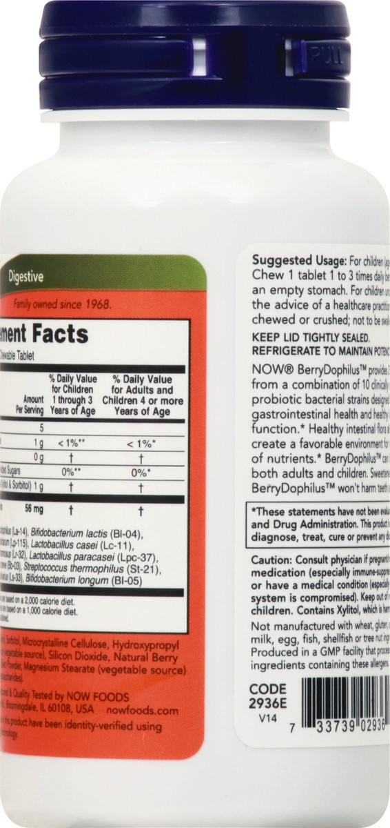 slide 3 of 9, NOW BerryDophilus™ Kids - 60 Chewables, 60 ct