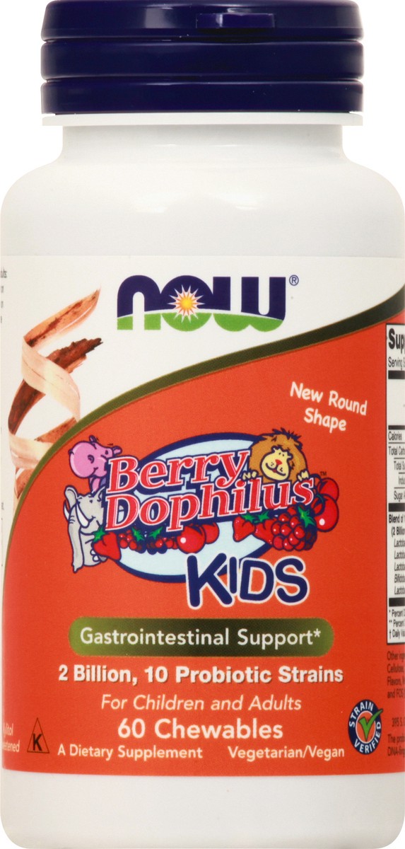 slide 9 of 9, NOW BerryDophilus™ Kids - 60 Chewables, 60 ct