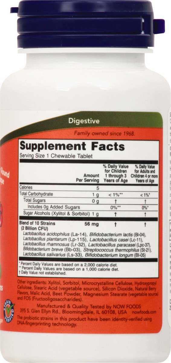 slide 7 of 9, NOW BerryDophilus™ Kids - 60 Chewables, 60 ct