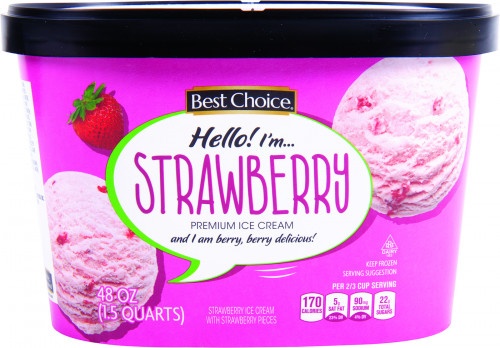 slide 1 of 1, Best Choice Premium Ice Cream - Strawberry, 48 fl oz