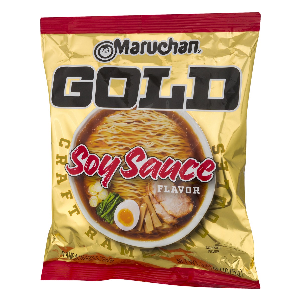 slide 3 of 8, Maruchan Gold Ramen Soy Sauce Noodle Soup 3.79 oz, 3.79 oz