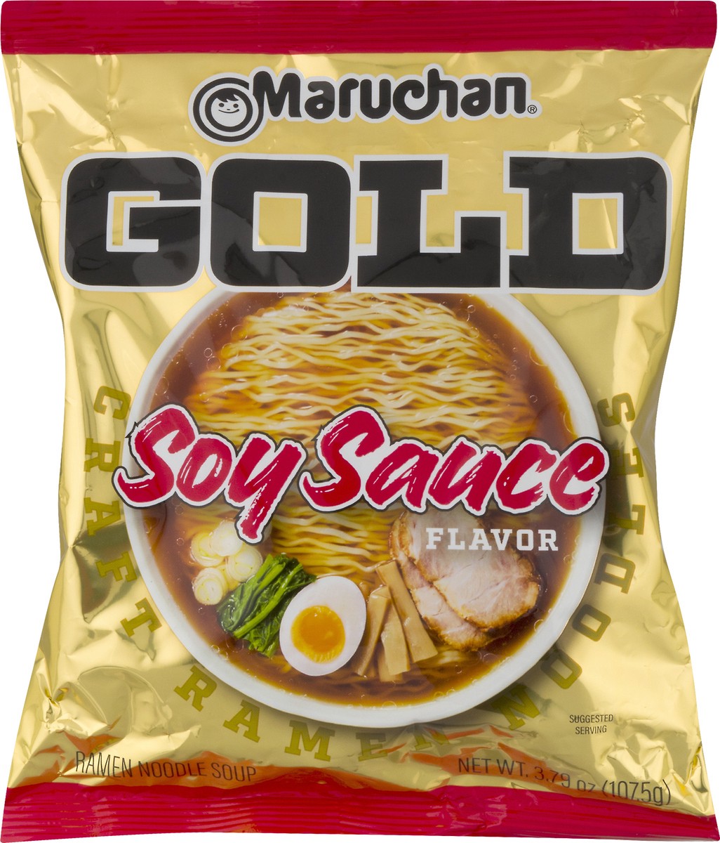 slide 6 of 8, Maruchan Gold Ramen Soy Sauce Noodle Soup 3.79 oz, 3.79 oz