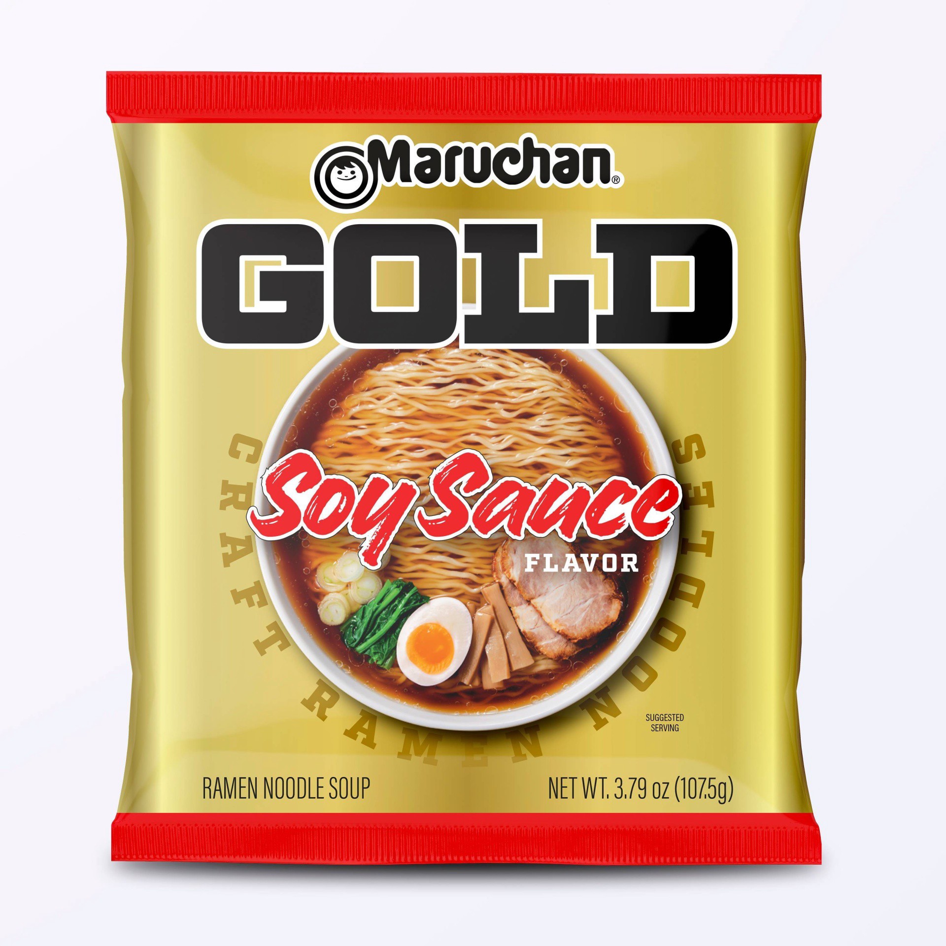 slide 1 of 8, Maruchan Gold Ramen Soy Sauce Noodle Soup 3.79 oz, 3.79 oz