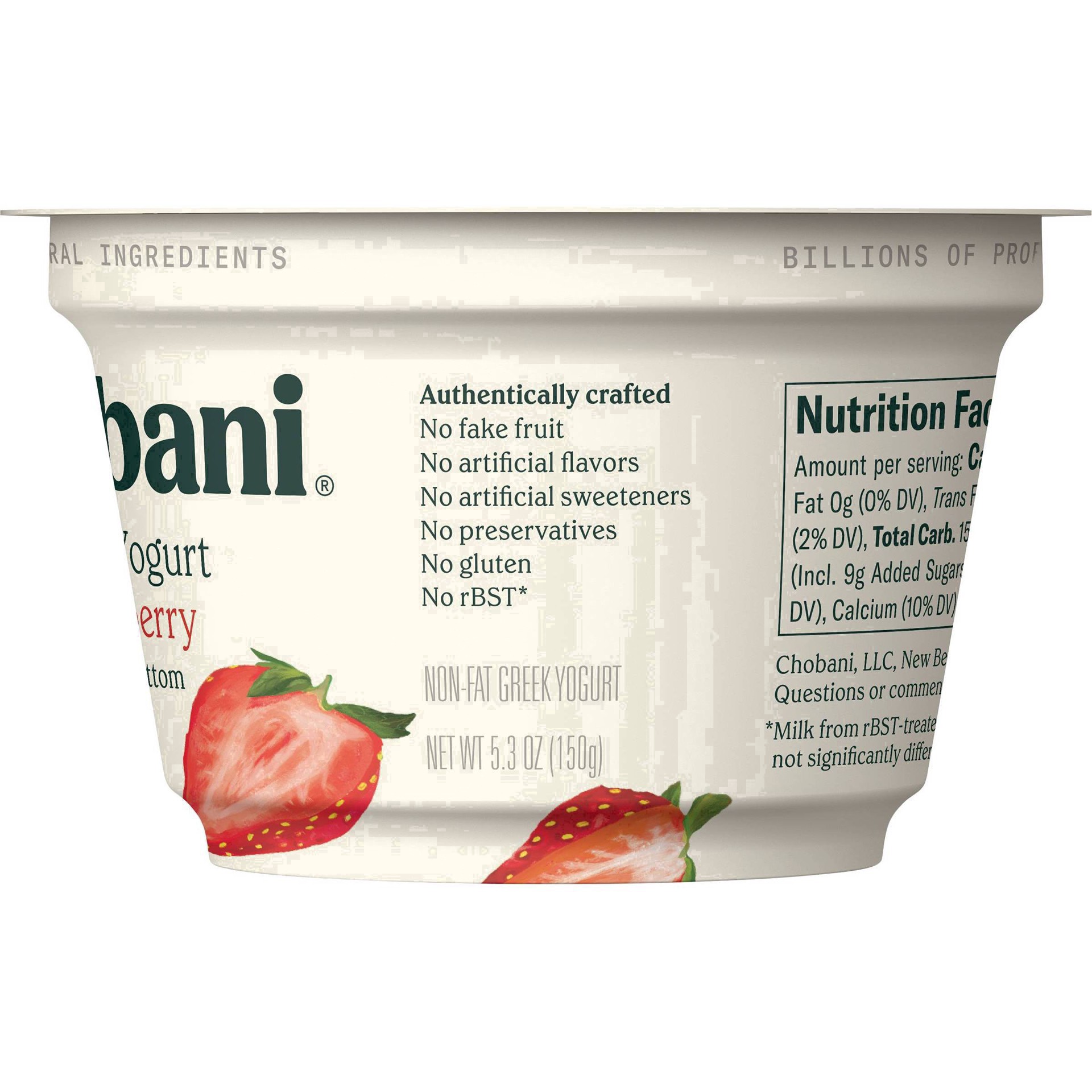 slide 23 of 83, Chobani Strawberry on the Bottom Nonfat Greek Yogurt - 5.3oz, 5.3 oz