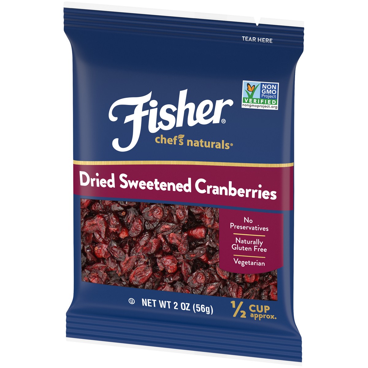 slide 8 of 11, Fisher Chef's Naturals Dried Sweetened Cranberries 2 oz. Bag, 2 oz