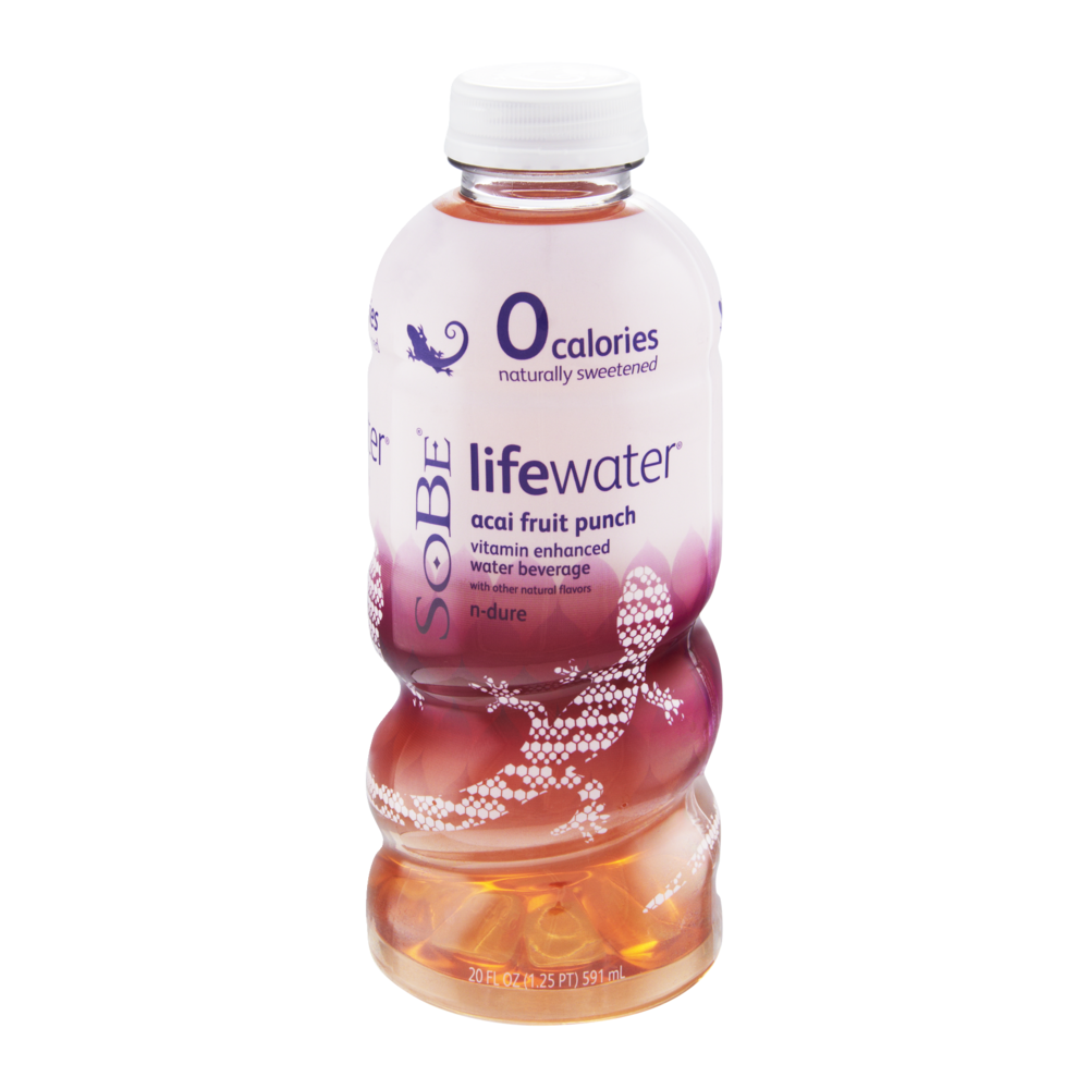 slide 1 of 1, SoBe Life Water Acai Fruit Punch, 20 fl oz