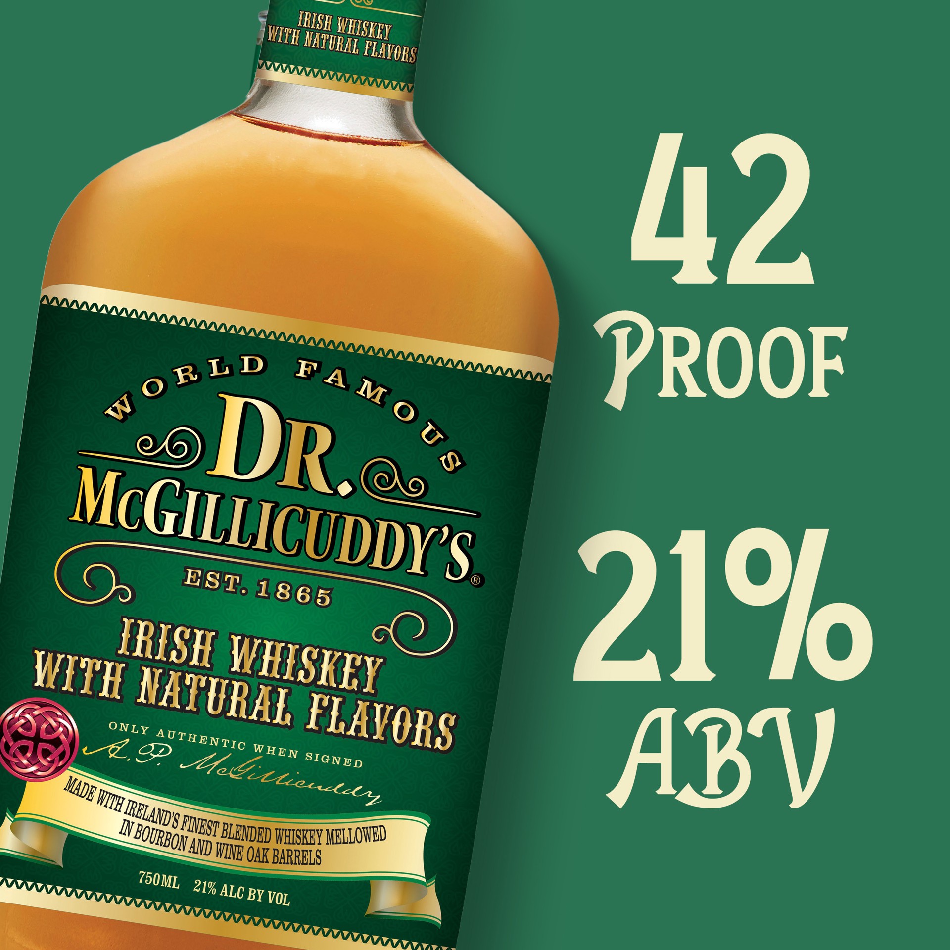 slide 2 of 3, Dr. McGillicuddy's's Dr. McGillicuddy's''s Irish Whiskey, 750 mL Bottle, 42 Proof, 750 ml
