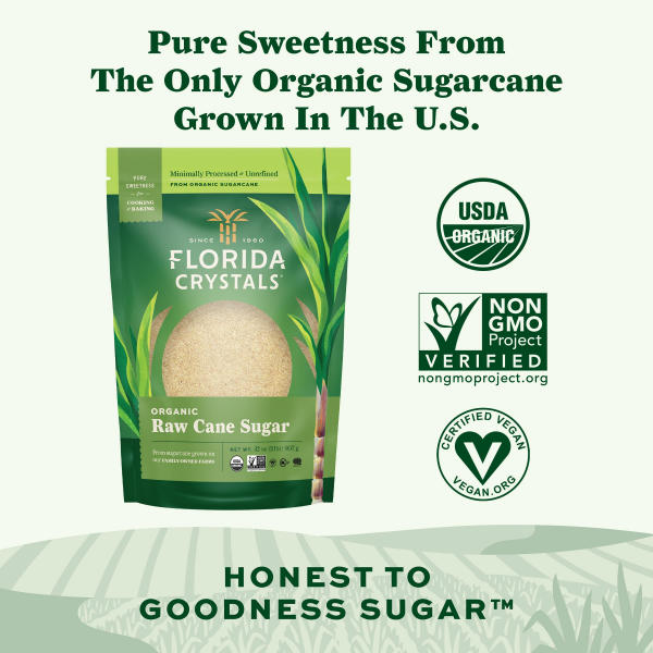 slide 12 of 19, Florida Crystals Regenerative Organic Raw Cane Sugar, 32 oz (2 lb), 32 oz