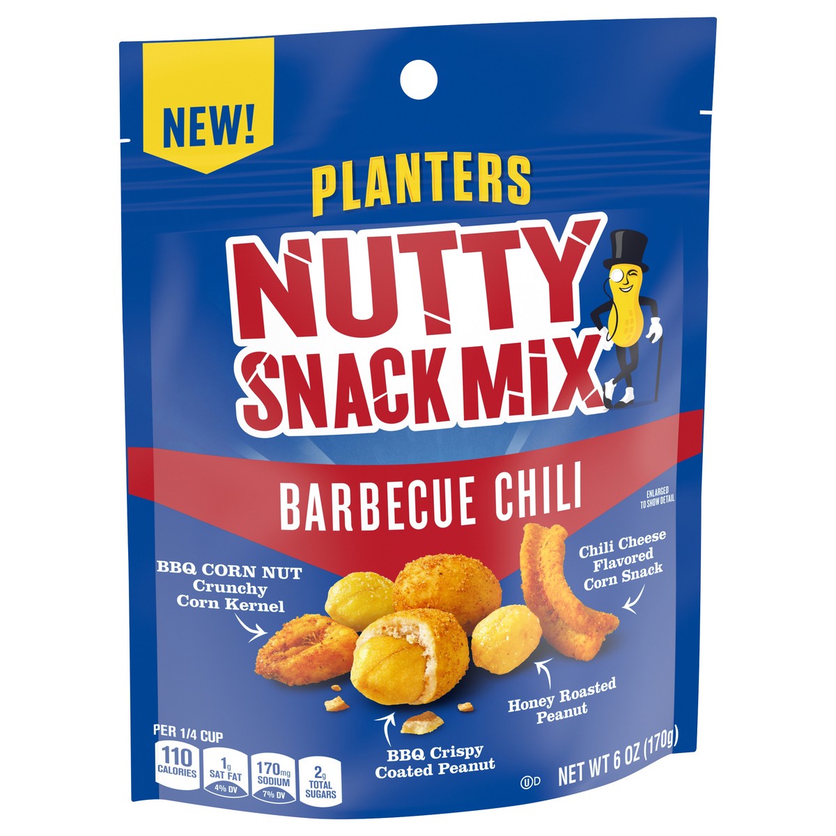 slide 4 of 10, Planters Barbecue Chili Nutty Snack Mix, 6 oz Bag, 6 oz