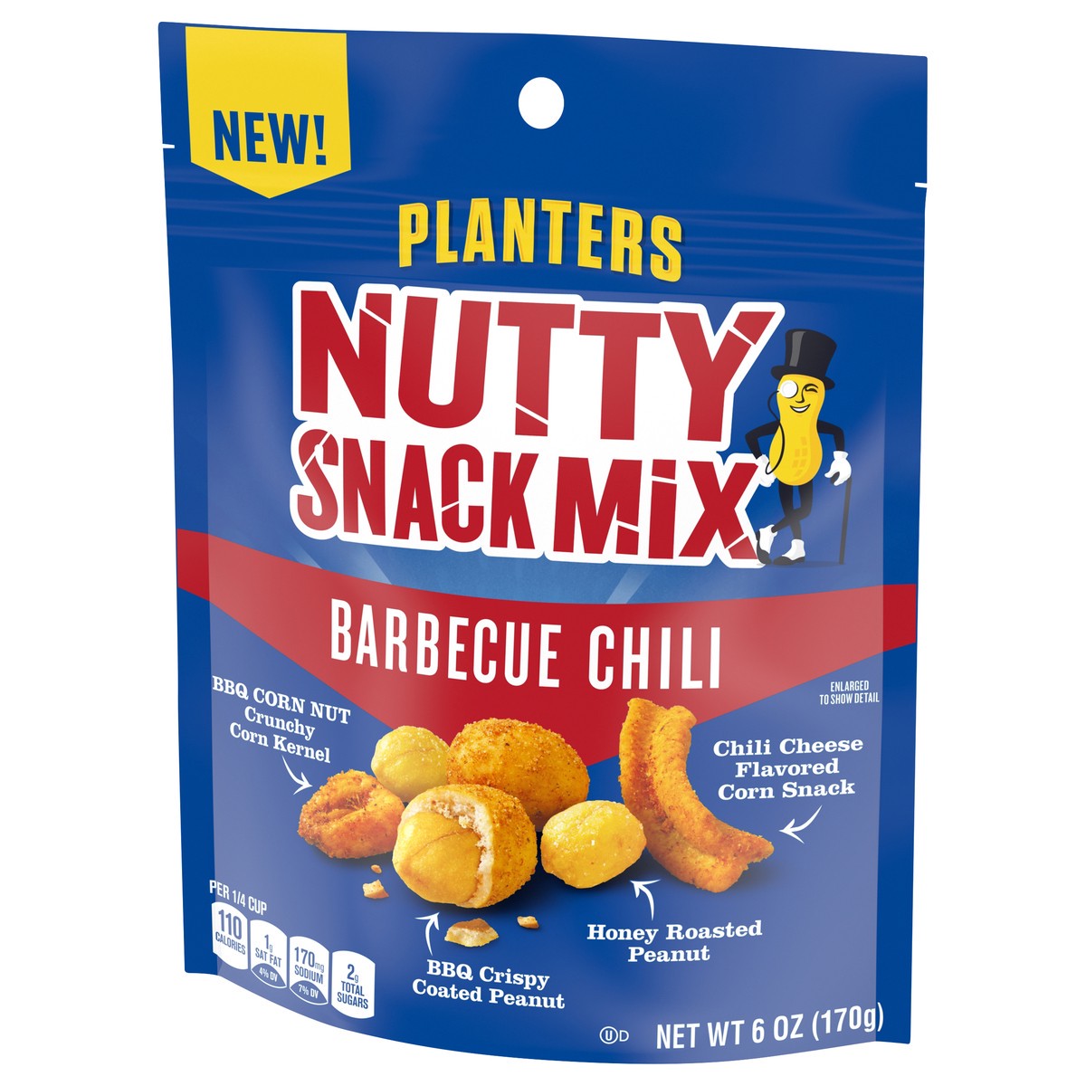 slide 5 of 10, Planters Barbecue Chili Nutty Snack Mix, 6 oz Bag, 6 oz