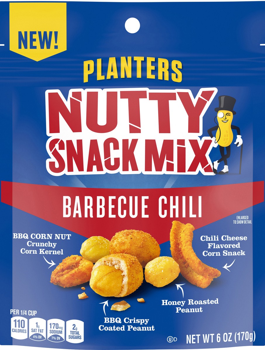 slide 10 of 10, Planters Barbecue Chili Nutty Snack Mix, 6 oz Bag, 6 oz