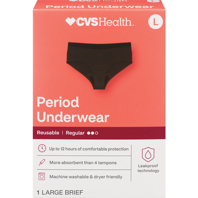slide 1 of 1, Cvs Health Reuseable Period Underwear, Size L, 1 Ct, 1 ct