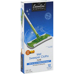 slide 1 of 1, Essential Everyday Wet Sweeper Cloths Refills, 16 ct