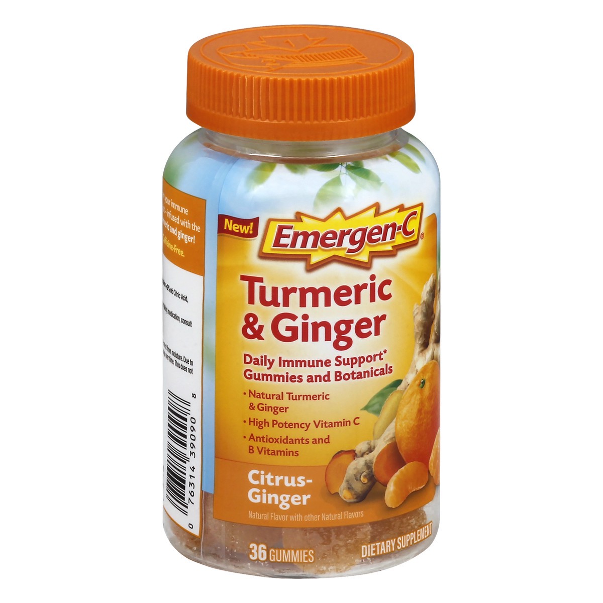 slide 5 of 10, Emergen-C Turmeric & Ginger Gummy - 36ct, 36 ct