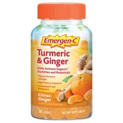 Emergen-C Citrus-Ginger Gummies Turmeric and Ginger Immune Support Natural Flavors, 36 Count