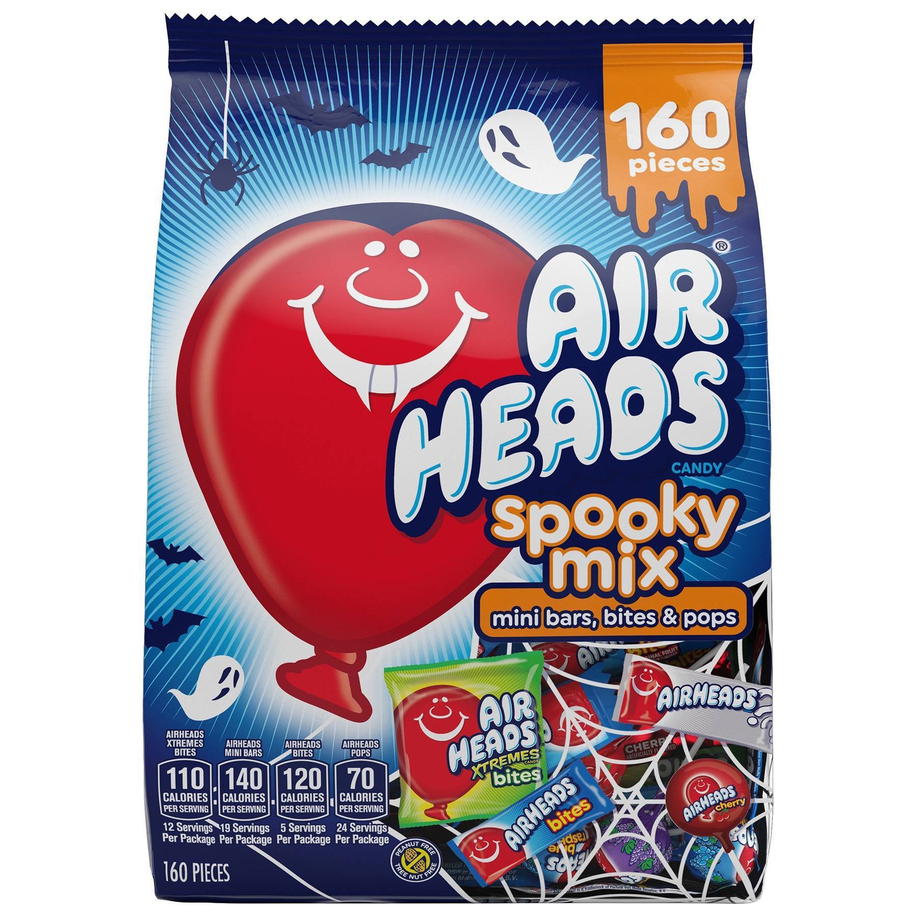 slide 1 of 3, Airheads Halloween Spooky Mix Stand Up Bag, 49.28z