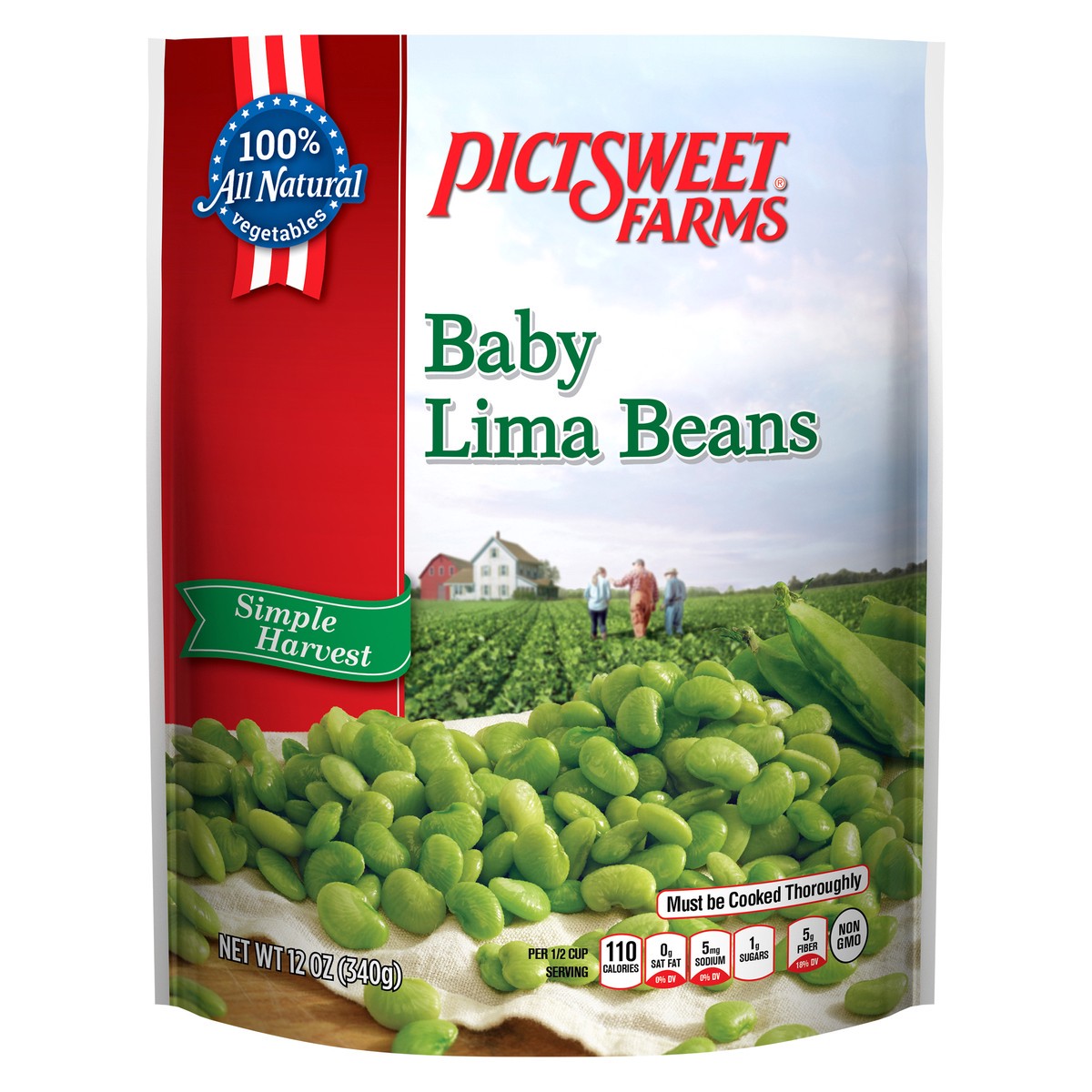 slide 3 of 3, PictSweet Lima Beans, 12 oz