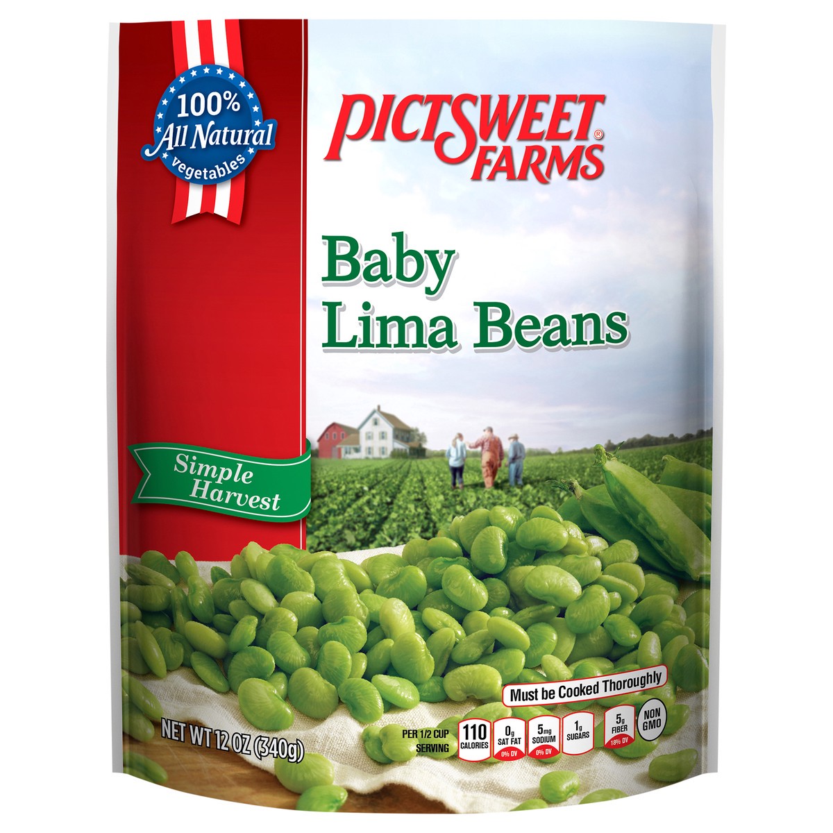 slide 1 of 3, PictSweet Lima Beans, 12 oz