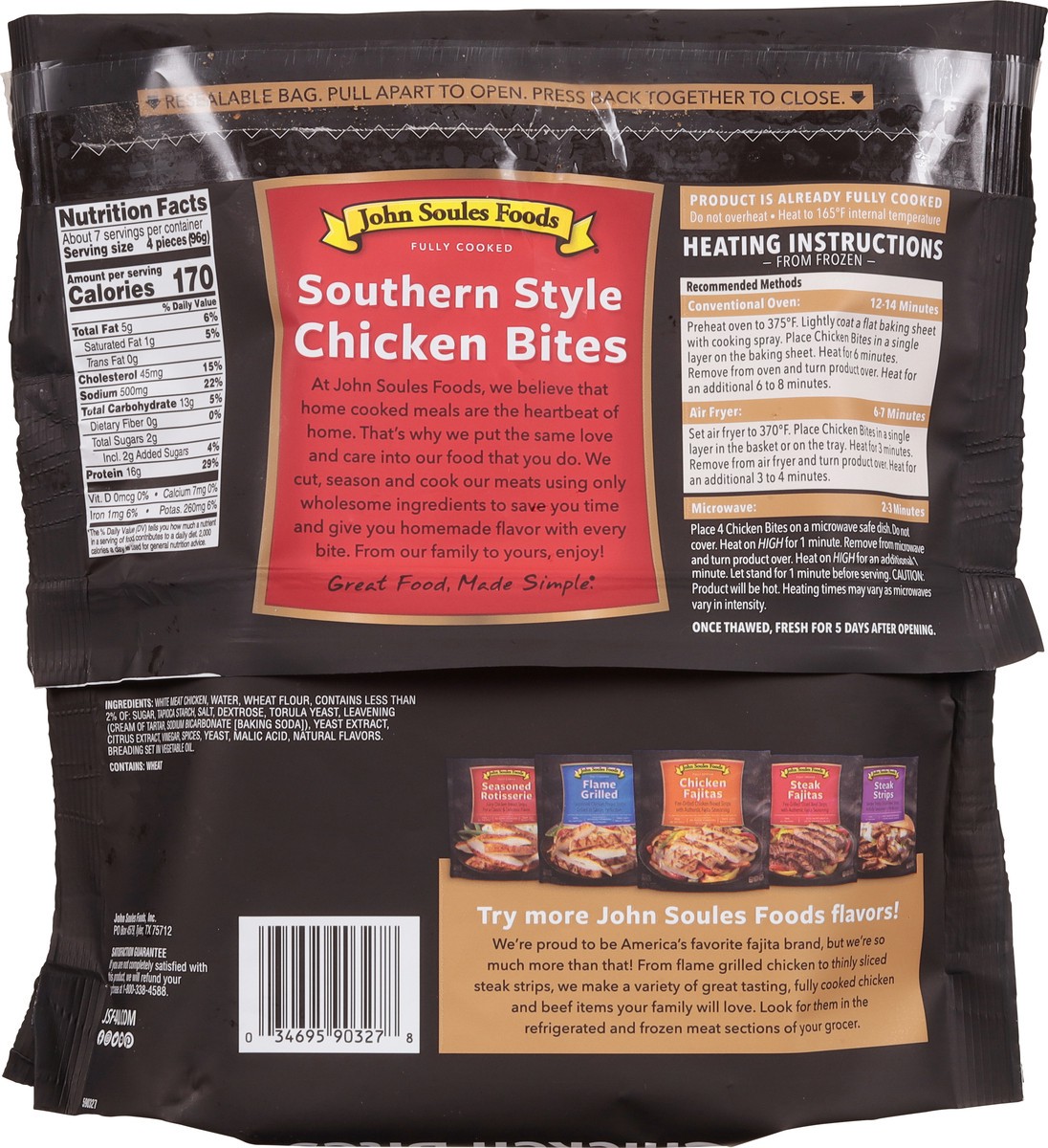 slide 9 of 9, John Soules Foods Southern Style Chicken Bites 24 oz, 24 oz