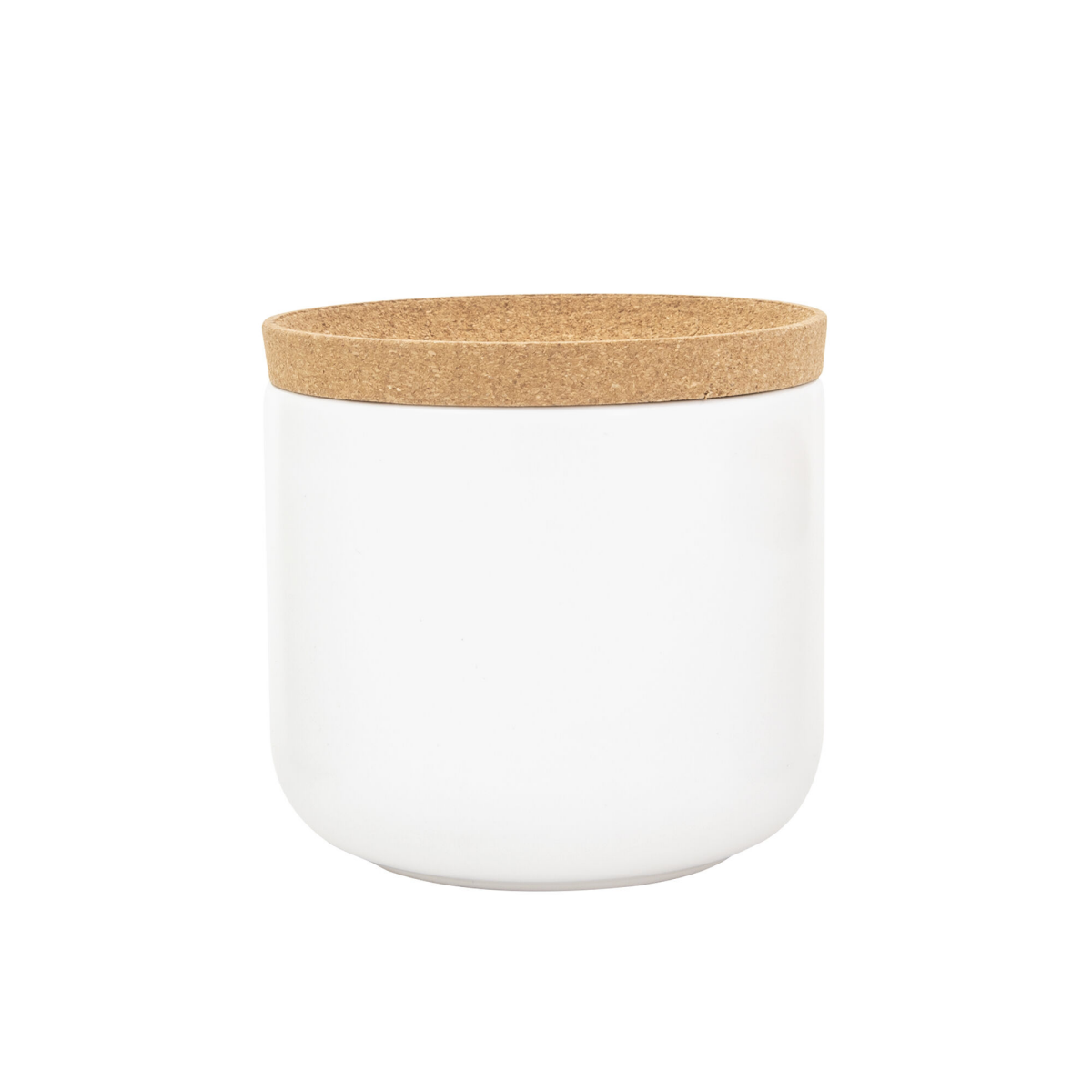 slide 1 of 1, Kamenstein Ceramic Cork Medium Canister White, MED