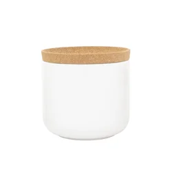 Kamenstein Ceramic Cork Medium Canister White