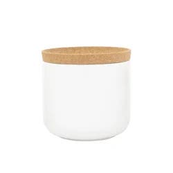 Kamenstein Ceramic Cork Medium Canister White