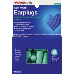 slide 1 of 1, CVS Health Soft Foam Earplugs, 10 pair