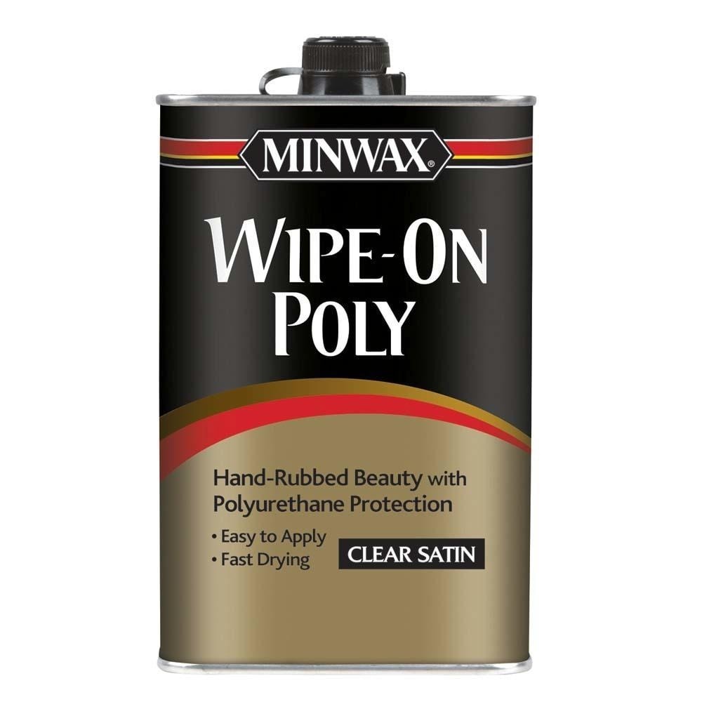slide 1 of 1, Minwax Wipe-On Poly Clear Satin, 1 qt