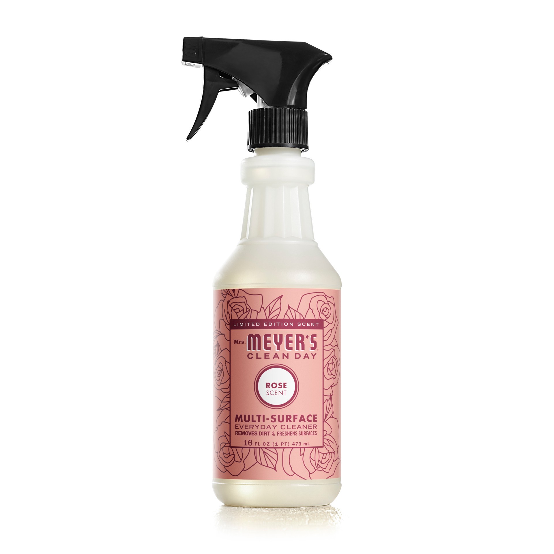 slide 1 of 8, Mrs. Meyer's Mrs. Meyer''s Clean Day Multi-Surface Everyday Cleaner, Rose Scent, 16 Ounce Bottle, 16 fl oz