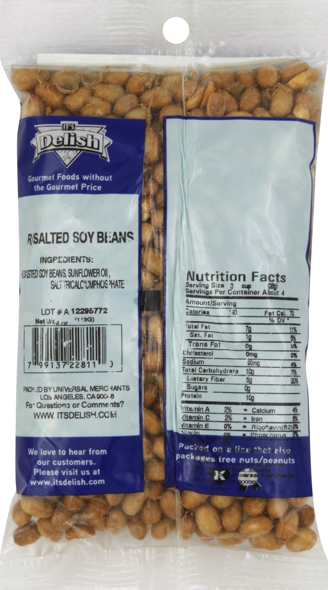 slide 4 of 5, It's Delish Its Delish Specialty Food Roasted Salted Soy Beans, 4 oz