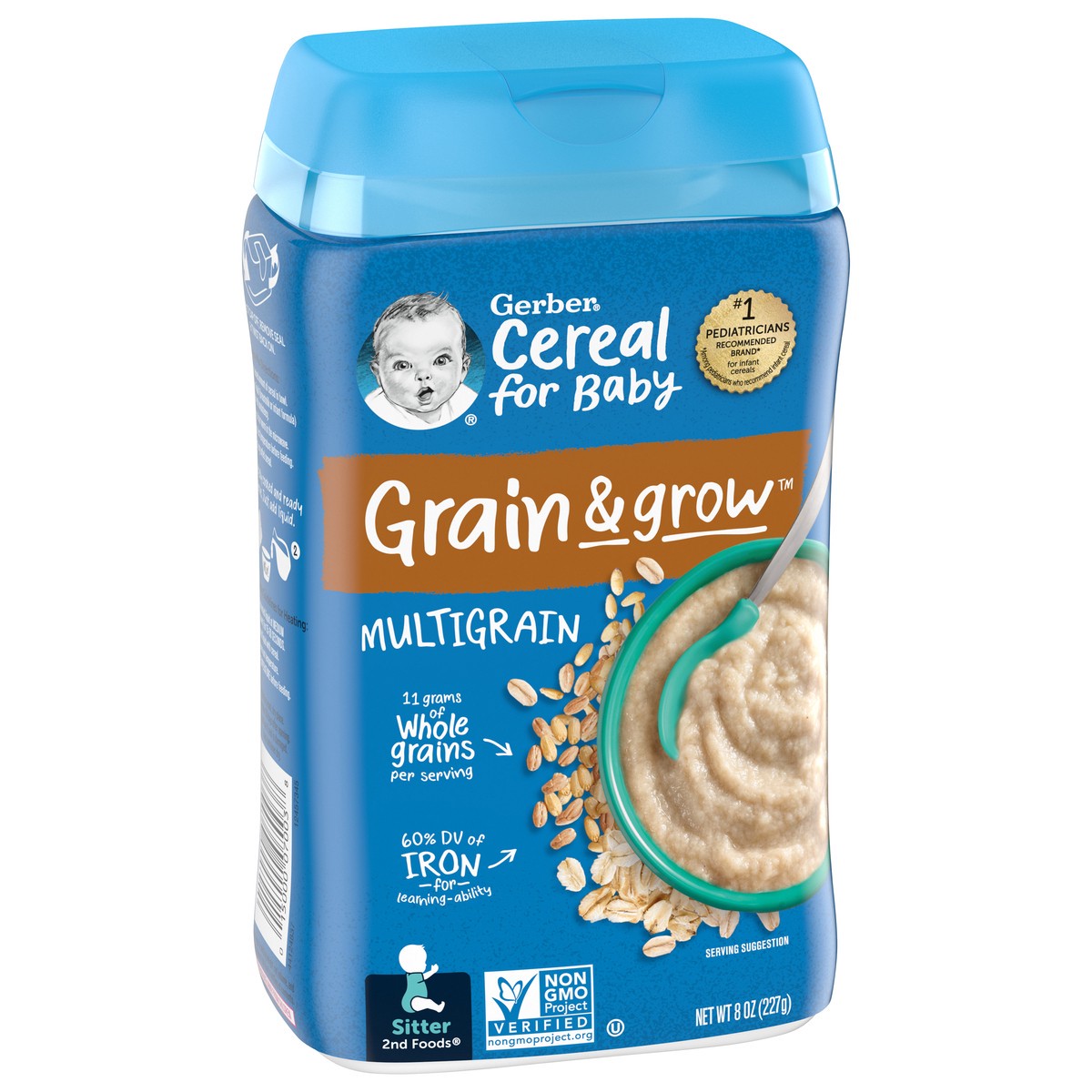 slide 2 of 9, Gerber Baby Cereal Multigrain, Clean Label Project, 8 Oz, 8 oz