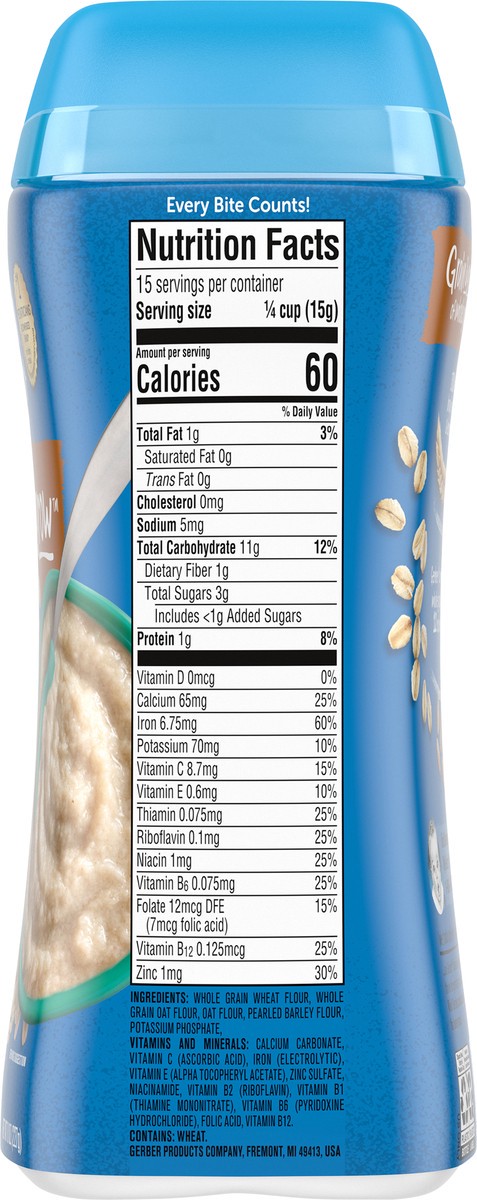 slide 8 of 9, Gerber Baby Cereal Multigrain, Clean Label Project, 8 Oz, 8 oz