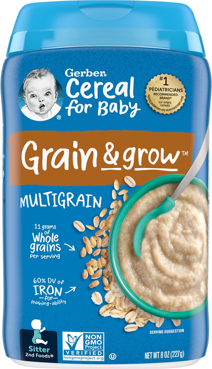 slide 9 of 10, Gerber Multigrain Cereal, 8 oz